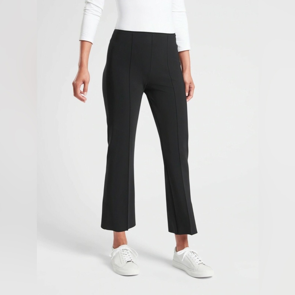 Athleta Black Cropped Flare Pants